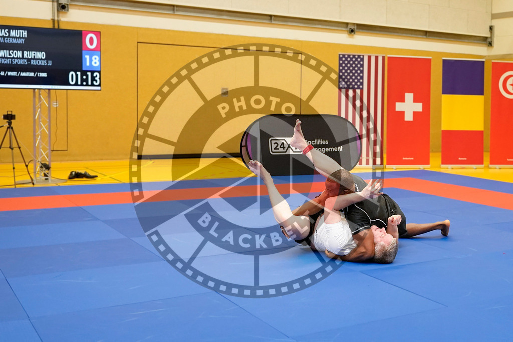 20240203PBB09901 | Fighters compete during the Brazilian Jiu-Jitsu Championship of the AJP Tour in Maintal by Frankfurt am Main, Germany, on February 2, 2024.