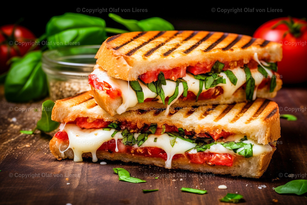 Sandwichtoast mit Käse und Tomaten | leckeres Sandwich mit laufendem Käse