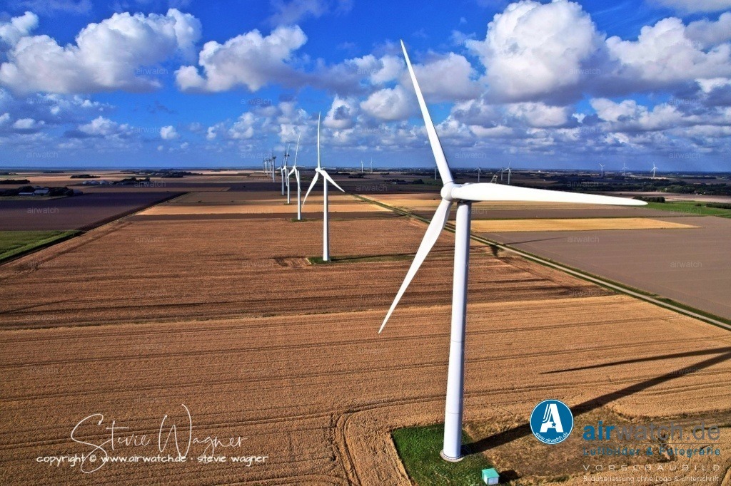 Windpark - Emmelsbüll-Horsbüll | Luftbild, Windenergieanlagen, Bürgerwindpark Emmelsbüll-Horsbüll, Windkraft, Windpark, Nordfriesland, 