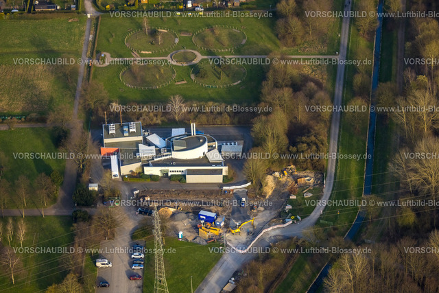 Hamm240305809 | Luftbild, Krematorium Hamm GmbH Bestattungsinstitut am Parkfriedhof, Baustelle, Stadtbezirk Herringen, Hamm, Ruhrgebiet, Nordrhein-Westfalen, Deutschland