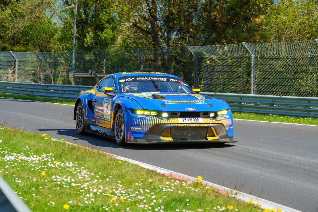 Nürburgring Langstrecken Serie  Rennen 2(NLS) | 26.04.2025 Nürburgring Langstrecken Serie  Rennen 2(NLS), Nürburgring,Deutschland, Bild: # 2, HRT FORD Performance, Dennis Olsen, Frank Stippler, Jusuf Owega, Hubert* Haupt im Ford Mustang GT3 - Realisiert mit Pictrs.com
