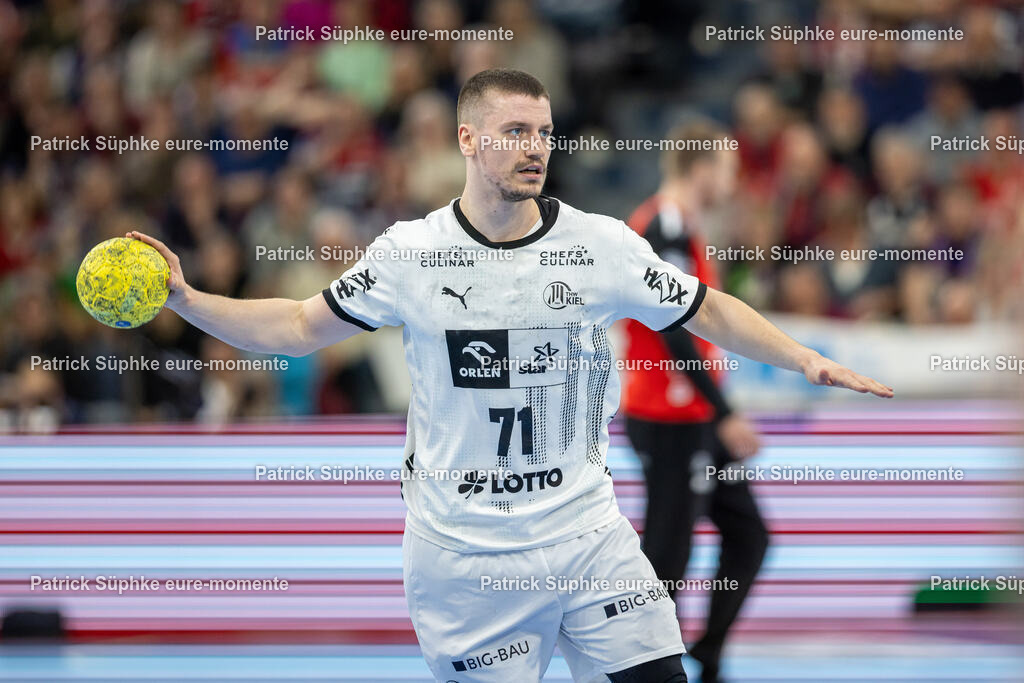 Handball I Herren I Daikin HBL I Saison 2024-2025 I 23. Spieltag I SG Flensburg-Handewitt - THW Kiel | Handball: Bundesliga, SG Flensburg-Handewitt - THW Kiel, 23. Spieltag, GP JOULE ArenaElias Ellefsen A Skippagotu (71, THW Kiel)