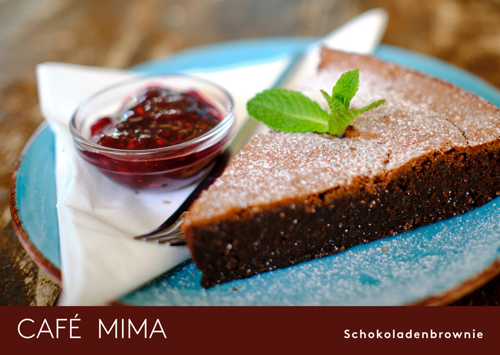 Cafe Mima | Wiener Kaffeehäuser und ihre Torten; Cafe Mima, Schokoladenbrownie - Realisiert mit Pictrs.com