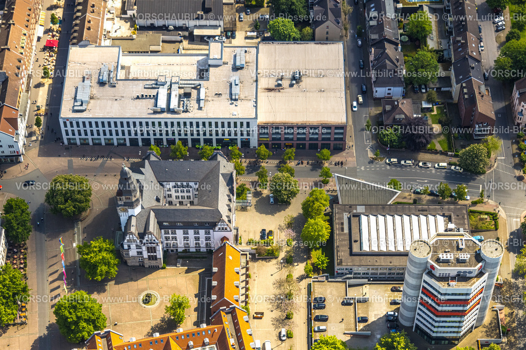 Gladbeck230510669 | Luftbild, Altes Rathaus und Sparkasse Hochhaus, Gladbeck, Ruhrgebiet, Nordrhein-Westfalen, Deutschland