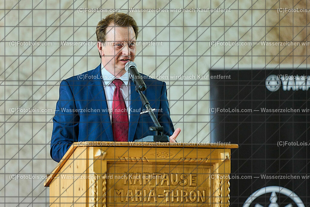 ALP0185_XXXIX_Chopin-Festival_Eroeffnung_Fallmann Andreas | (C)FotoLois.com, Alois Spandl, XXXIX. internationales CHOPIN-Festival in der Kartause Gaming, Eröffnung des Festivals mit Einmarsch der Goldhaubengruppe Lackenhof mit der Musikkapelle Gaming sowie den Ehrengästen und Eröffnungsansprachen in der Barockbibliothek, Fr 4. August 2023.