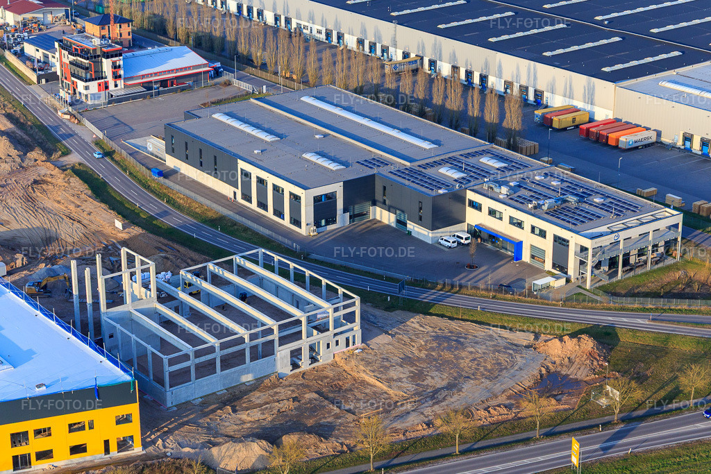 Luftbild: Südpfalzwerkstatt in Offenbach an der Queich im Bundesland Rheinland-Pfalz in Deutschland. Foto: IMG_145551.jpg vom 08.03.2025 durch Werner Riehm/FLY-FOTO.deStarker Partner mit sozialer Verantwortung - Südpfalzwerkstatt