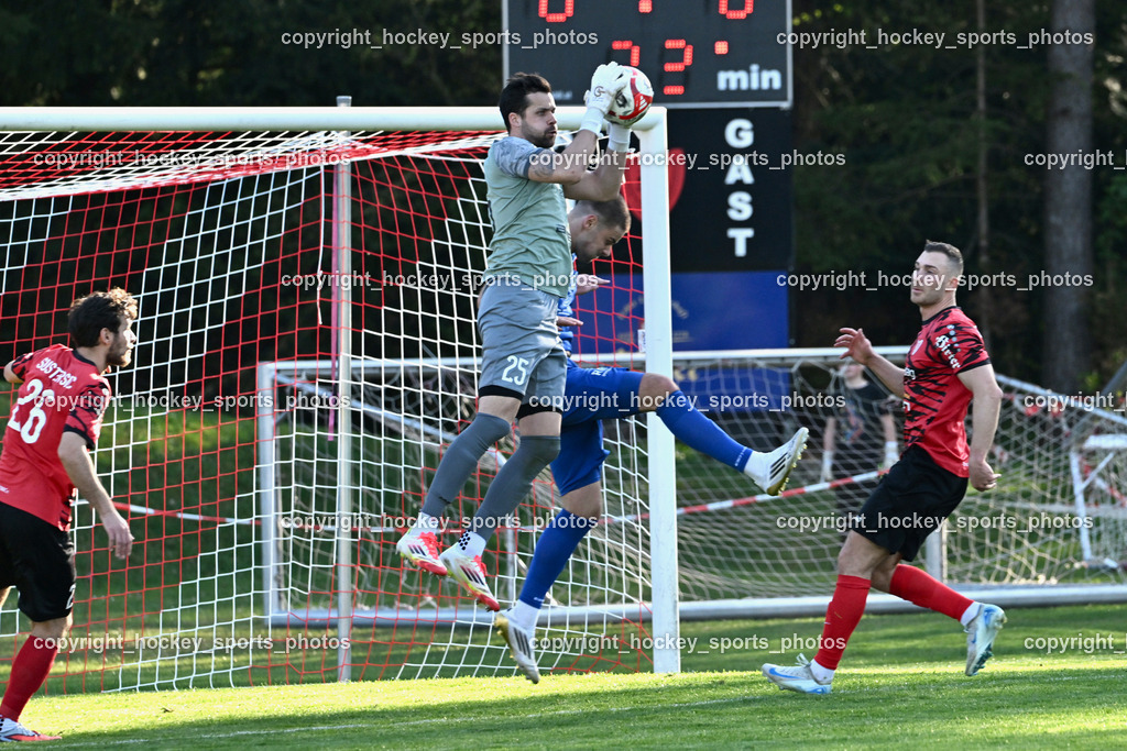 ATUS Ferlach vs. Union Matrei  | #25 Florian Heindl ATUS Ferlach, #26 Martin Sustersic ATUS Ferlach, #15 Martin Posratschnig ATUS Ferlach, #8 Benjamin Cosic Union Matrei, ATUS Ferlach vs. Union Matrei , ATUS Ferlach vs. Union Matrei  am 11.04.2026 in Rothenthurn (Sportplatz Rothenthurn), Austria, (Photo by Bernd Stefan)