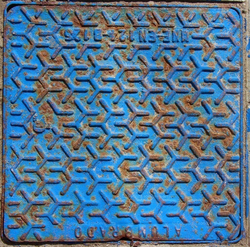 Blue corrosion | Metallplatte, blau, korrodiert, Korrosion