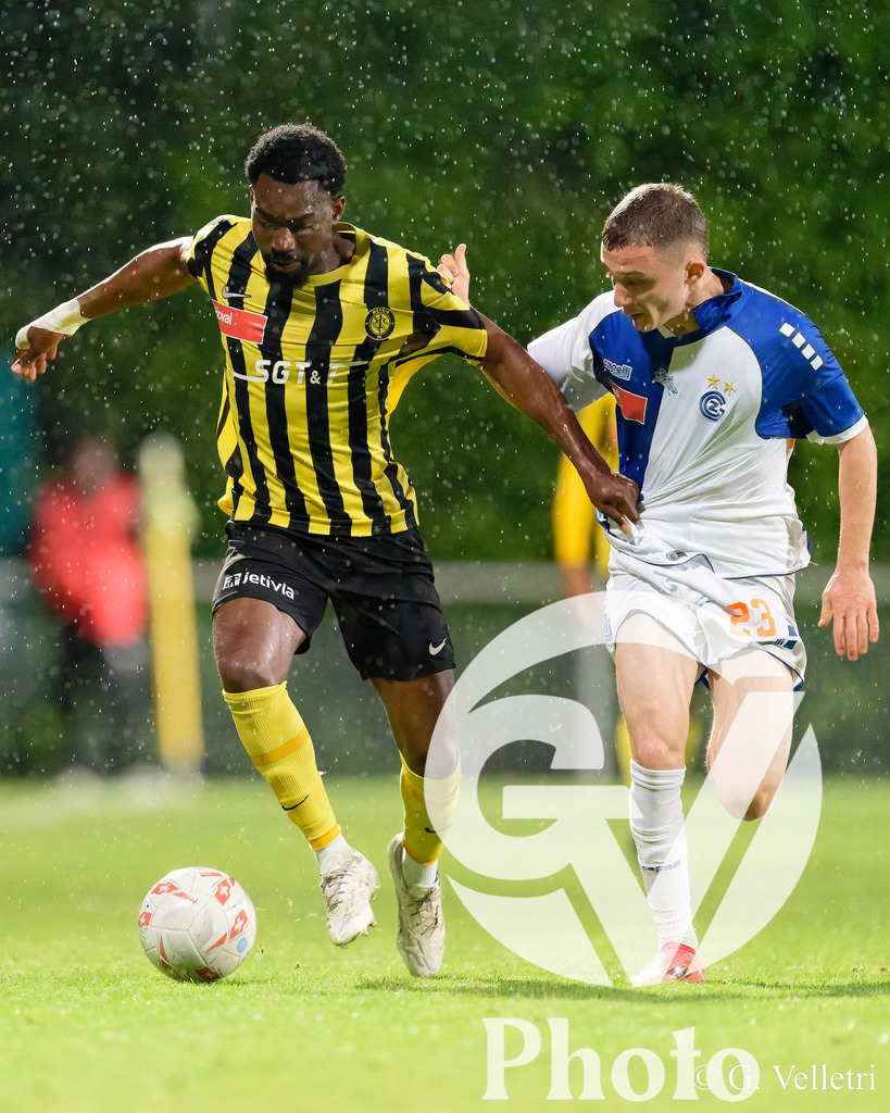 Match de barrage - Meyrin FC v GC Zürich U-21 | during the Match de barrage game between Meyrin FC and GC Zürich U-21 at Stade des Arbères in Meyrin, Switzerland