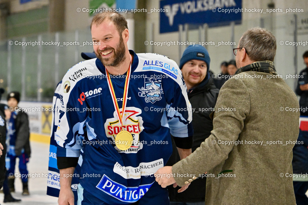 ESC Steindorf vs. EHC Althofen 8.3.2024 | ESC Steindorf vs. EHC Althofen 8.3.2024, ESC Steindorf vs. EHC Althofen Meisterfeier am 08.03.2024 in Steindorf (Ossiachersee Halle), Austria, (Photo by Bernd Stefan)