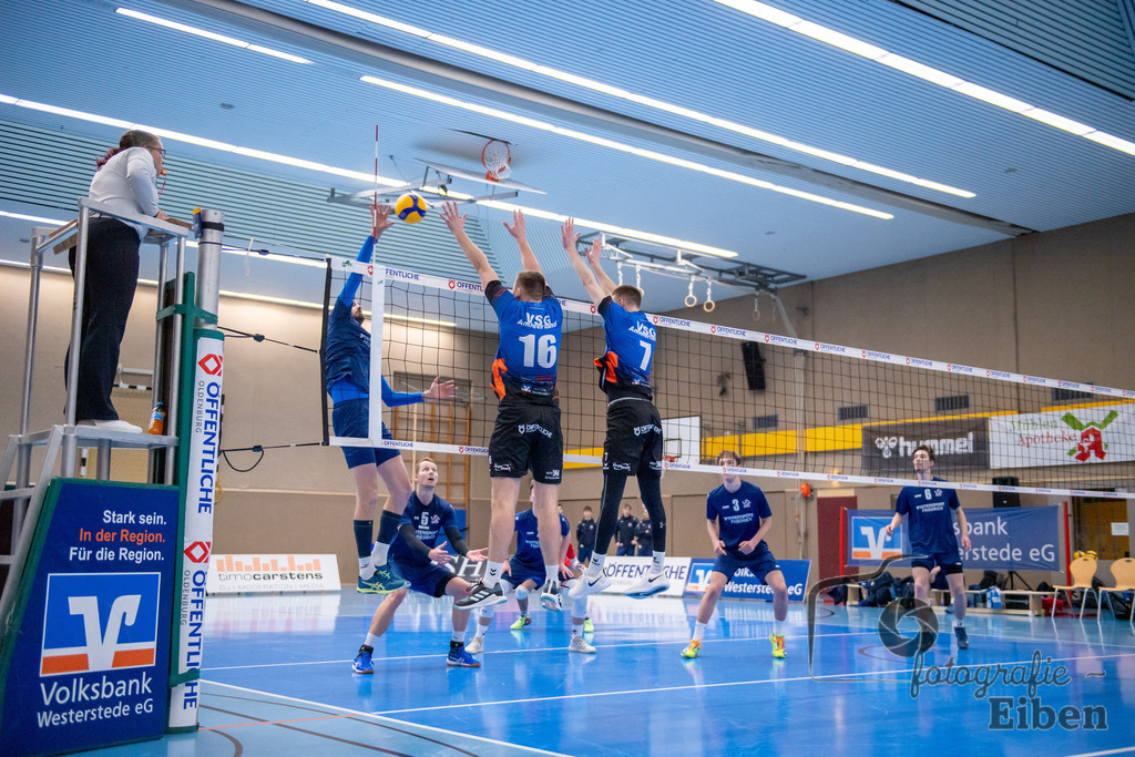 VSG Ammerland-VSG Lüneburg 2 | Volleyball Regionalliga; VSG Ammerland-VSG Lüneburg 2 am 04.02.2024; in Westerstede (Sporthalle Norderstraße), Photo: Philip Eiben 2024 - Realisiert mit Pictrs.com