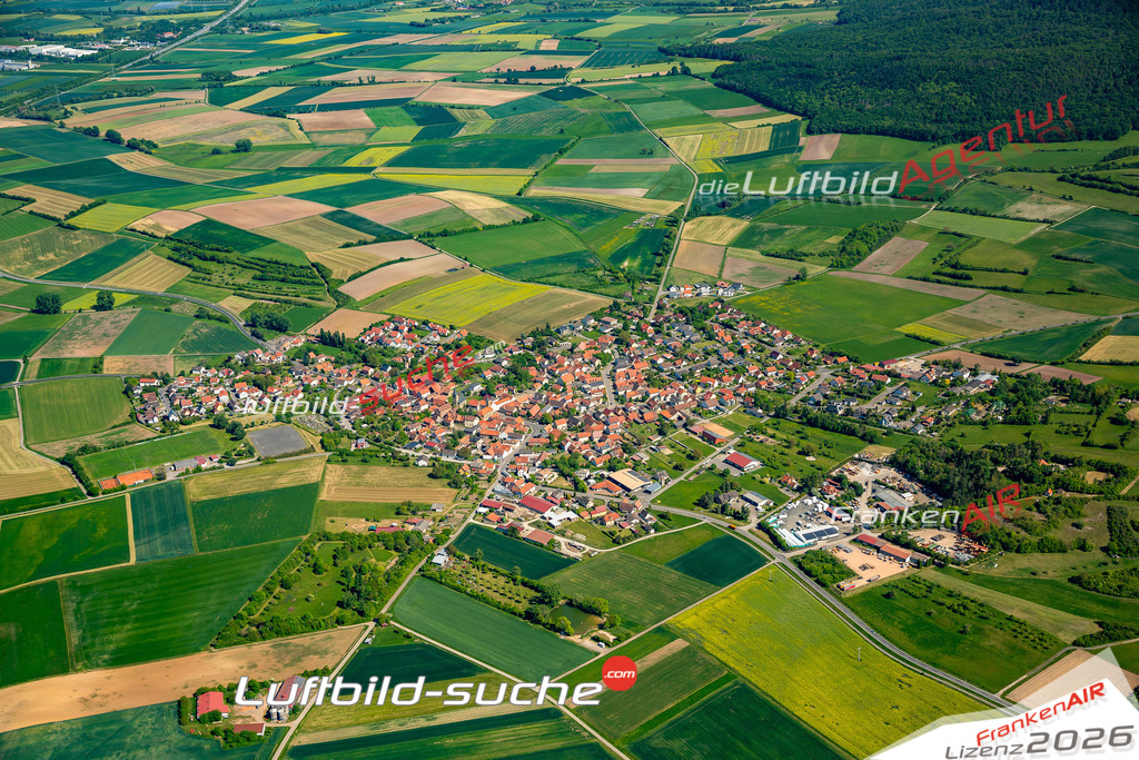 Westheim Knetzgau Bild- Das Luftbild wurde 2025 vom UL-Flugzeug heraus erstellt ( keine Drohne ) - Hochauflösende Luftaufnahme -Nicht vergleichbar mit Google Maps oder Satelittenbilder- Die Geschenkidee !Mit Lizenz und Bildrechte bestellbar