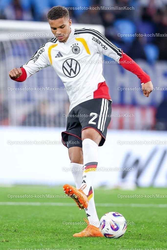 DFB14112503007 | 14.11.2025, Fußball, Länderspiel, WM-Qualifikation Europa, Deutschland - Luxemburg, Stade de Luxembourg (Croix de Gasperich, Luxemburg), 9. Spieltag, Saison 2025 2026: Malick Thiaw (GER #02) Regulations prohibit any use of photographs as image sequences and or quasi-video.