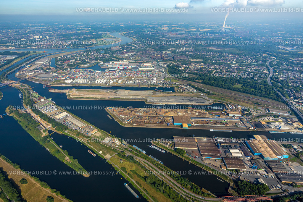 Duisburg220700374 | Luftbild, Duisburg Hafen Ruhrort, mit Ruhrwehr, Ruhrort, Duisburg, Ruhrgebiet, Nordrhein-Westfalen, Deutschland