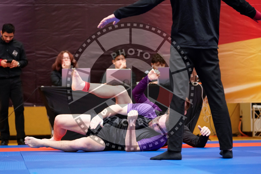 20240203PBB08939 | Fighters compete during the Brazilian Jiu-Jitsu Championship of the AJP Tour in Maintal by Frankfurt am Main, Germany, on February 2, 2024.
