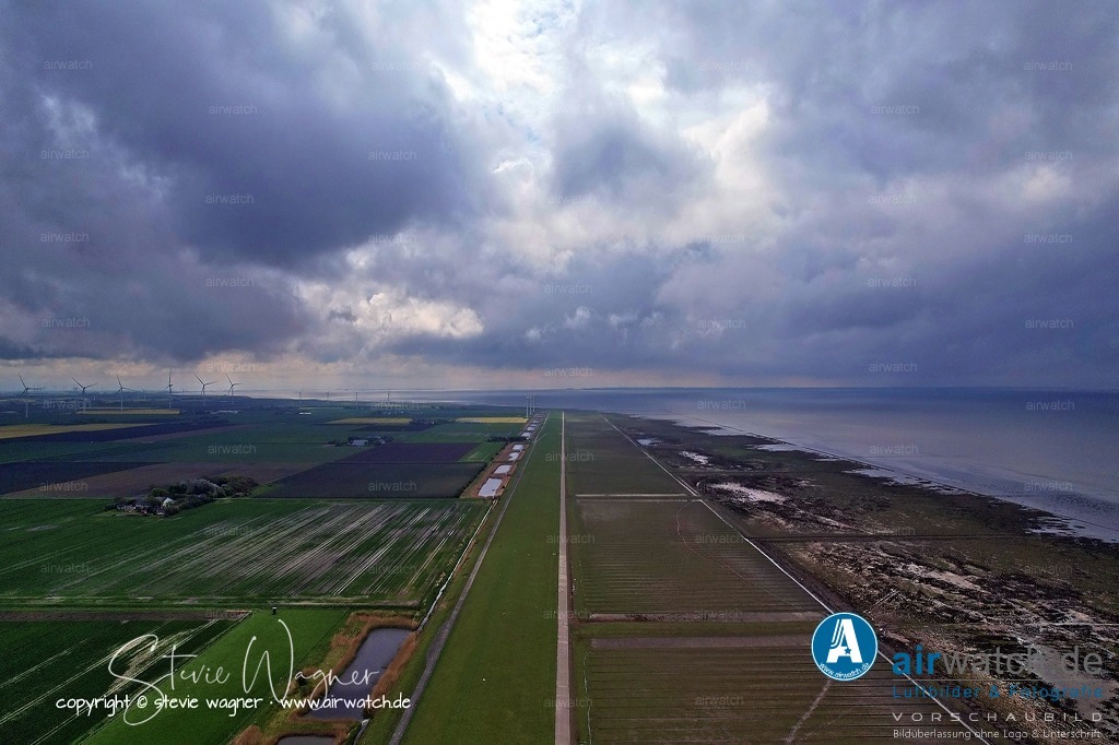 Luftbild Friedrich-Wilhelm-Luebke-Koog | Luftbild: Friedrich-Wilhelm-Luebke-Koog - 360Grad - Rundumblick - Position: Klanxbueller Weg