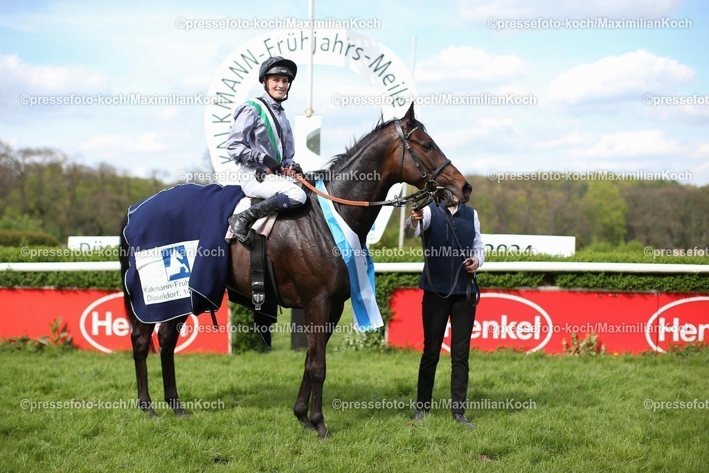 Due14042499010 | Arcandi siegt unter Sibylle Vogt in der Kalkmann-Frühjahrs-Meile - Gr.3 am 14.04.2024 Renntag in Düsseldorf. Copyright by Marc Ruehl - Veroeffentlichung nur gegen Honorar (zzgl.MwSt), Namensnennung und Beleg, Bank Routing Number: BIC GENODED1PAF, Bank Account Number: IBAN DE04 3706 2600 1201 6180 17, Steuer-Nr.: 203/5266/0306, Ust_Id_Nr.: De 122081417, Zur Gaulshuette 29, 50181 Bedburg, Phone: +49-(0)2272-83351, www.marcruehl.com, info@marcruehl.com, No Model Release, Abtretung von Persoenlichkeitsrechten der abgebildeten Person/Personen liegen nicht vor. Speichern in Bilddatenbanken oder Vervielfaeltigung ist ohne schriftliche Genehmigung nicht gestattet.