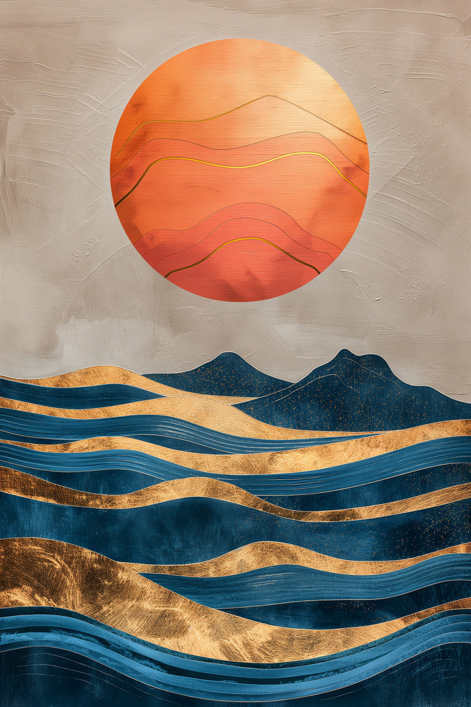 2405030 - Sonne und Meer | Abstrakte moderne Illustration.