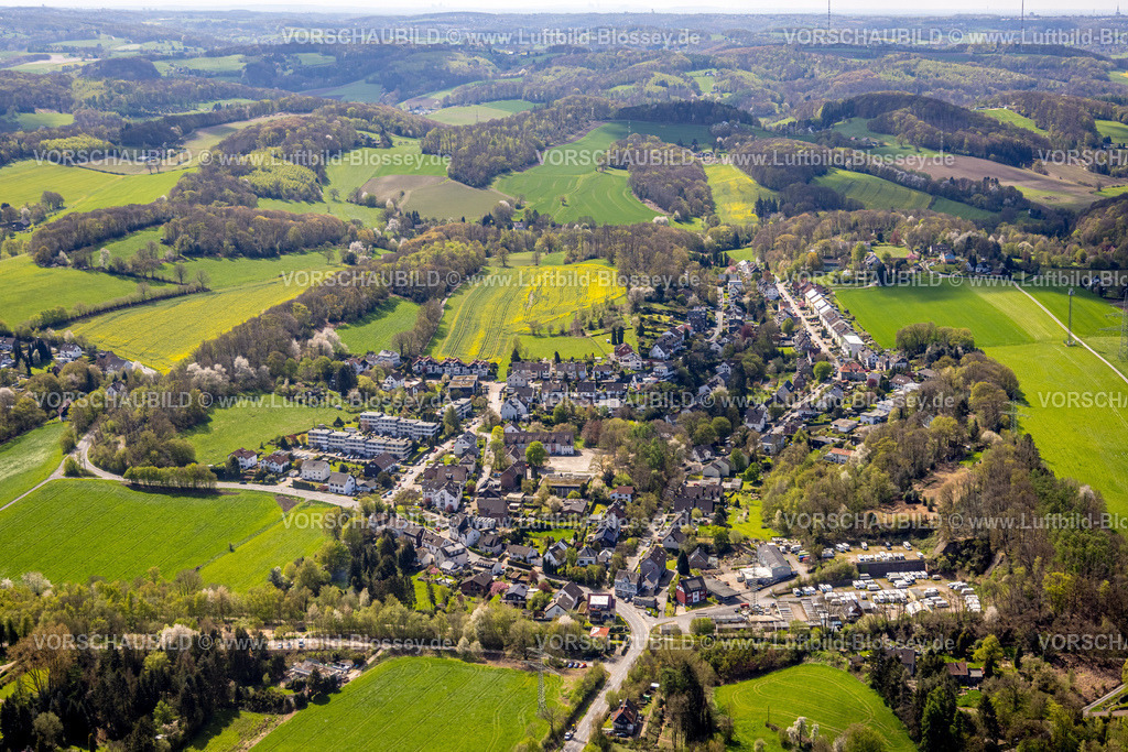 Hattingen230407131 | Luftbild, Ortsansicht Oberbredenscheid, Hühellandschaft, Hattingen, Ruhrgebiet, Nordrhein-Westfalen, Deutschland