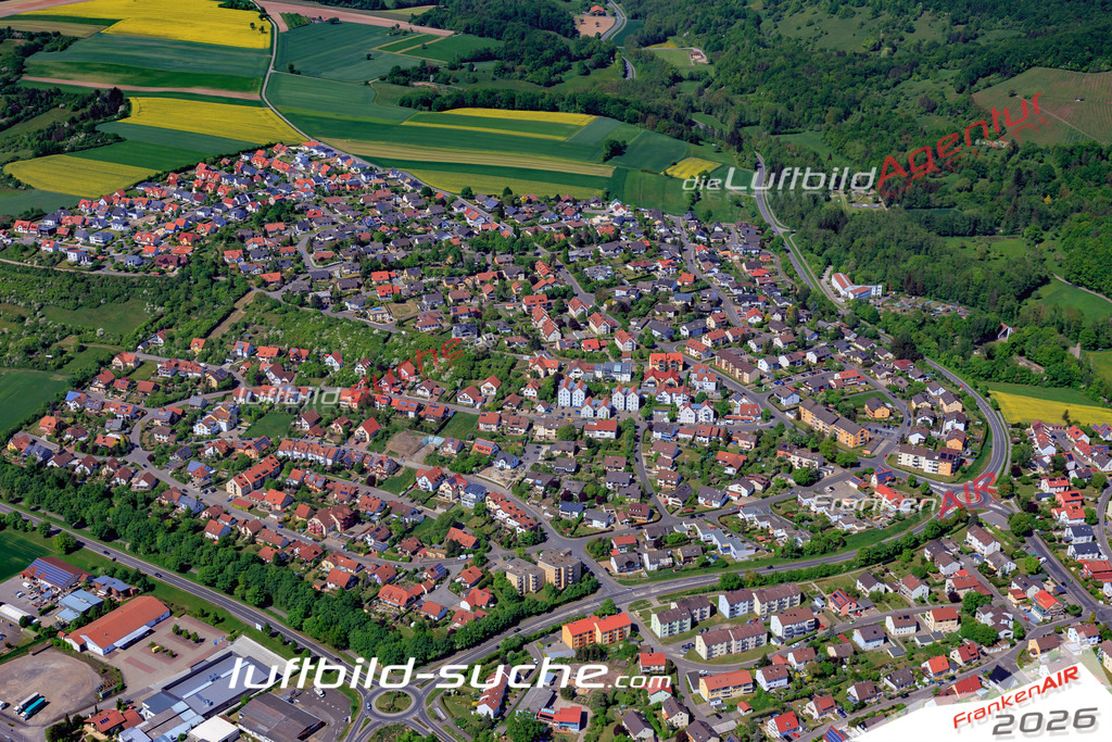 aktuelles Luftbild von  Zeil-am-main - Luftaufnahme wurde 2018 von https://frankenair.de mittels Flugzeug (keine Drohne) erstellt.