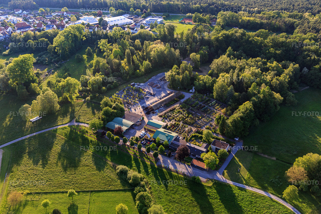Luftbild: Bienwald Baumschule / Greentec in Berg im Bundesland Rheinland-Pfalz in Deutschland. Foto: IMG_114099.jpg vom 23.05.2019 durch Werner Riehm/FLY-FOTO.deWWW.BIENWALD-BAUMSCHULE.DE