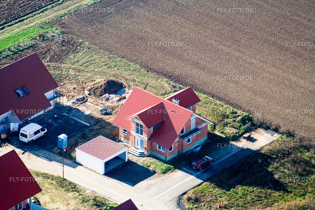 Neubaugebiet Brotäcker | Luftbild: Neubaugebiet Brotäcker in Steinweiler im Bundesland Rheinland-Pfalz in Deutschland. Foto: IMG_4671.jpg vom 16.11.2006 durch Werner Riehm/FLY-FOTO.de - Realisiert mit Pictrs.com