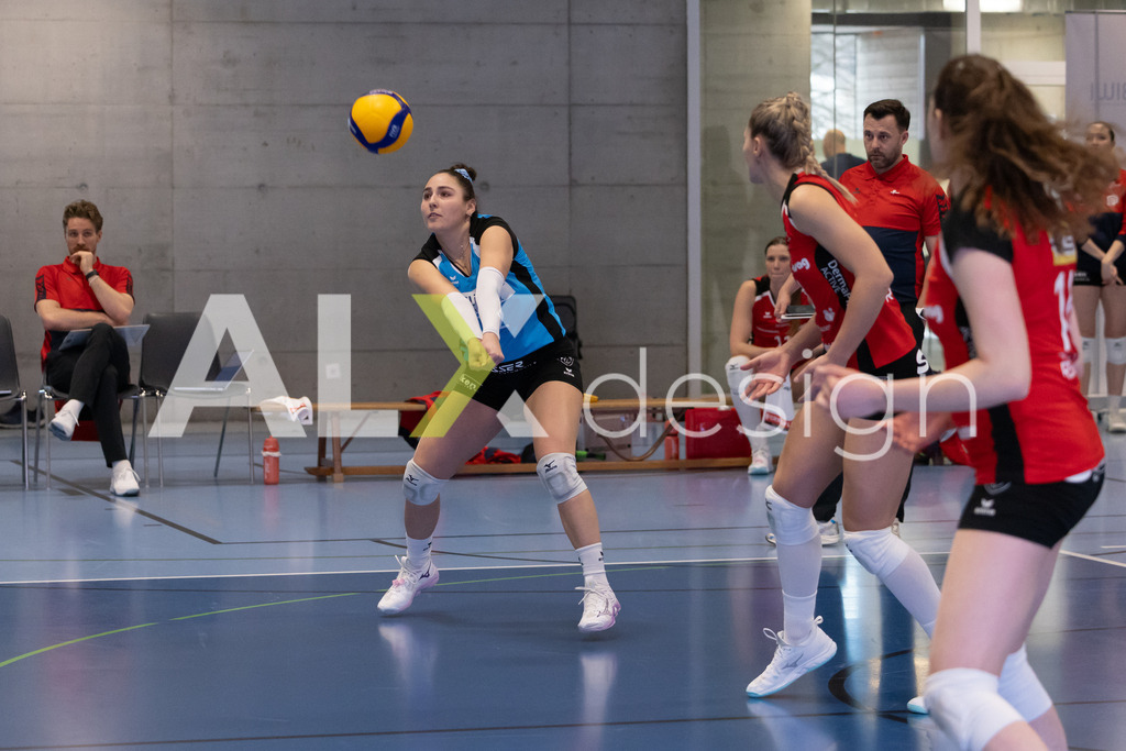 Volleyball I Frauen I Saison 2025-2026 I Volleyball NLA | Women I 1/4 Finals I  BIWI VFM - VC Kanti Schaffhausen I 01.03.2026 | 12 Isabella Loffreda (CH) (VC Kanti Schaffhausen) – Libera - Realisiert mit Pictrs.com