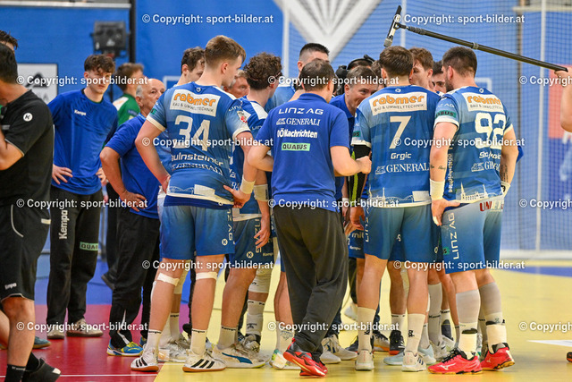 AUT, HLA, HC Linz AG vs Fivers WAT Margareten | 21.05.2024, Sporthauptschule Linz-Kleinmuenchen, AUT, HLA, HC Linz AG vs Fivers WAT Margareten, im Bild Team HC Linz AG 


// HLA, Handball Liga Austria Match between HC Linz AG vs Fivers WAT Margareten in Linz, Austria on 2024/05/21