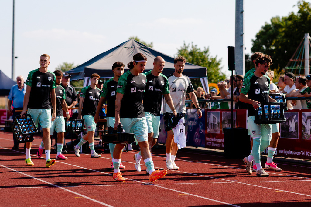 Testspiel, Saison 2026/27: SC Preußen Münster - Kickers Emden | Billerbeck, 10.07.2026: Testspiel, SC Preußen Münster gegen Kickers Emden auf der Anlage des DJK Billerbeck in Billerbeck. Foto: sportfotografie.ms | Markus Paletta - Realisiert mit Pictrs.com