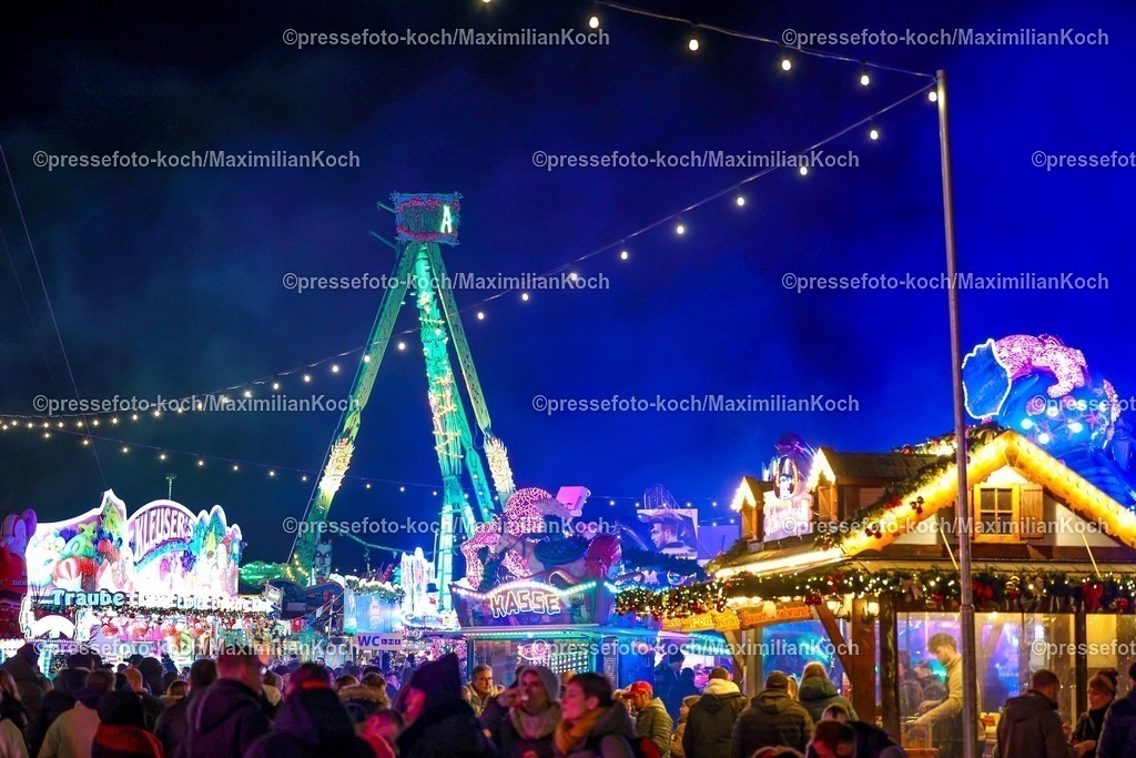 CR29112501119 | 29.11.2025, Herne, Pünktlich zur Vorweihnachtszeit öffnen die ersten Weihnachtsmärkte in Nordrhein-Westfalen. Eindrücke rund um den Weihnachtsmarkt Cranger Weihnachtszauber in Herne. Bunte Licher an den Buden und Ständen 