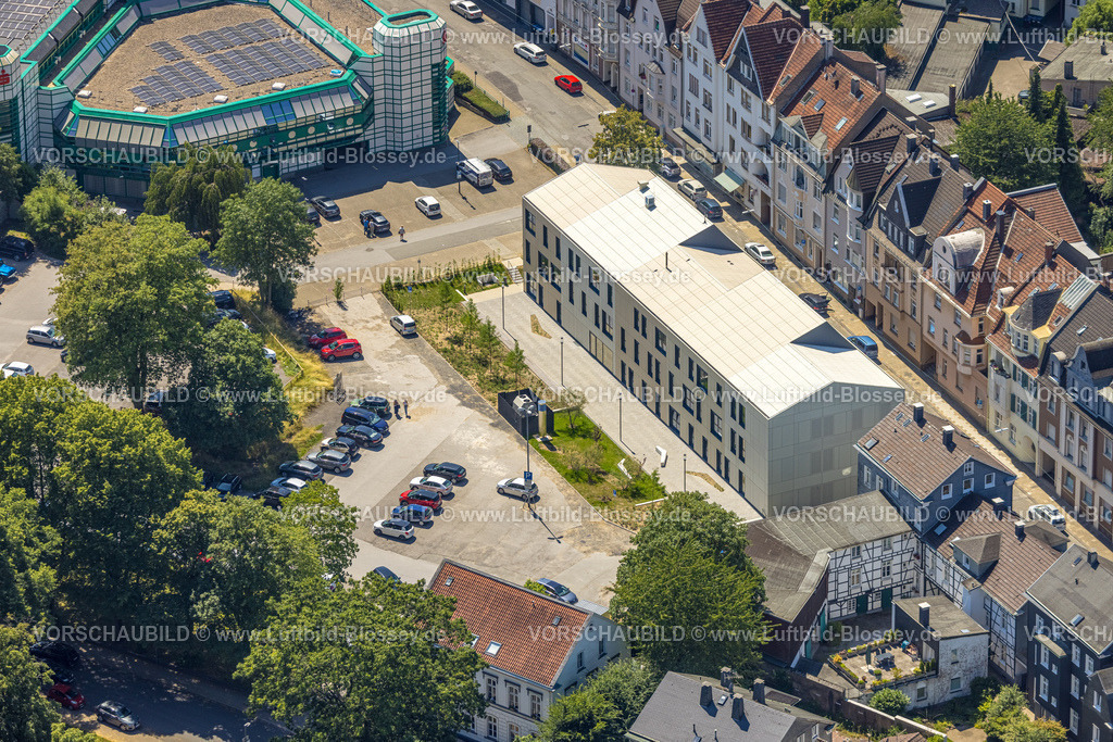 Schwelm230709036 | Luftbild, Neues Kulturhaus an der Römerstraße, Wilhelmsplatz, Schwelm, Ruhrgebiet, Nordrhein-Westfalen, Deutschland
