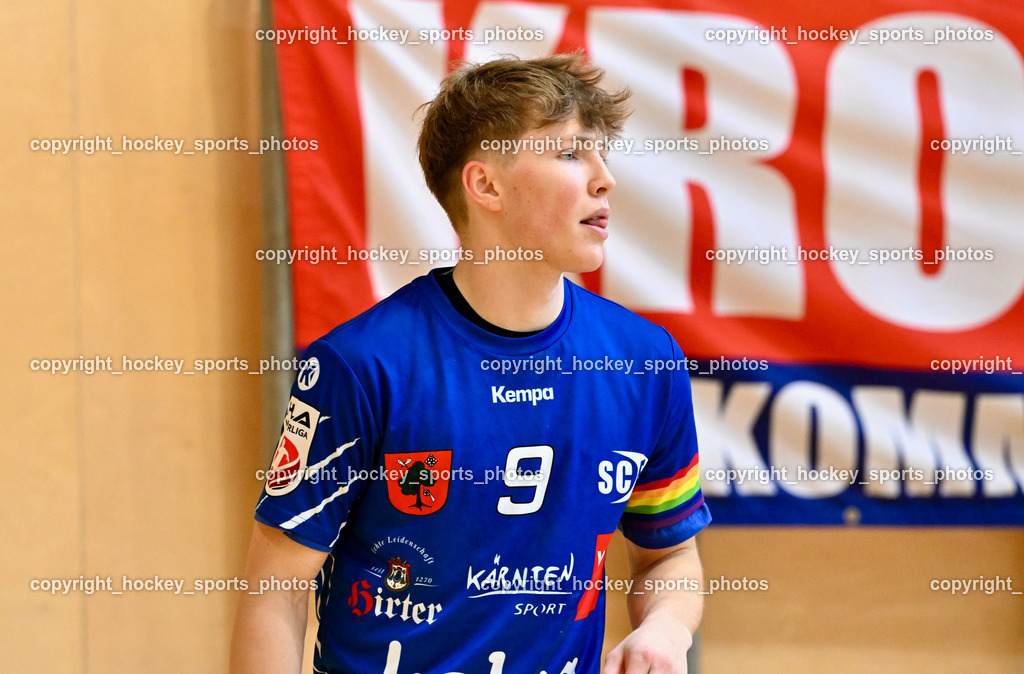 SC Ferlach vs. ALPLA HC Hard 2.3.2024 | #9 SAGER Nico SC Ferlach, SC Ferlach vs. ALPLA HC Hard 2.3.2024, SC Ferlach vs. ALPLA HC Hard am 02.03.2024 in Ferlach (Ballspielhalle Ferlach), Austria, (Photo by Bernd Stefan)