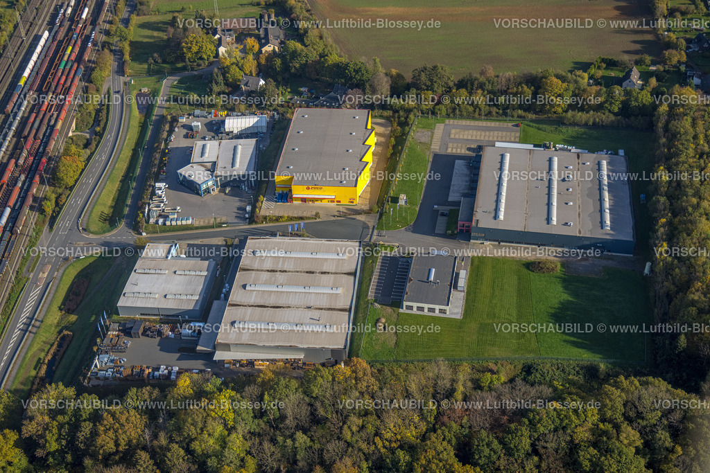 Hagen221015418 | Luftbild, Gewerbegebiete Volmarsteiner Straße, Poco Warenlager, BURG F.W. Lüling, Vorhalle, Hagen, Ruhrgebiet, Nordrhein-Westfalen, Deutschland
