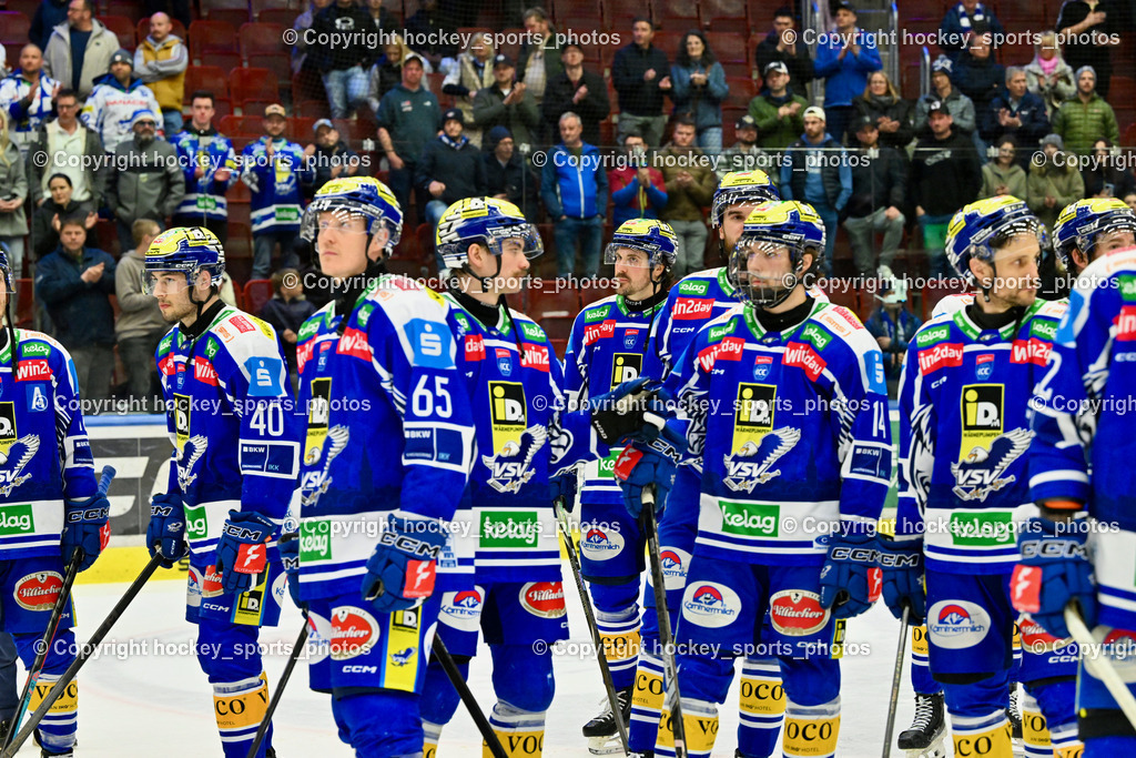 EC IDM WÄRMEPUMPEN VSV vs. MOSER MEDICAL GRAZ99ERS | Hängende Köpfe EC VSV, #65 Michael Kernberger EC VSV, #22 Nikita Scherbak EC VSV, #42 Alex Wall EC VSV, #14 Johannes Tschurnig EC VSV, EC IDM WÄRMEPUMPEN VSV vs. MOSER MEDICAL GRAZ99ERS, EC IDM WÄRMEPUMPEN VSV vs. MOSER MEDICAL GRAZ99ERS am 17.03.2026 in Villach (Stadthalle Villach), Austria, (Photo by Bernd Stefan)