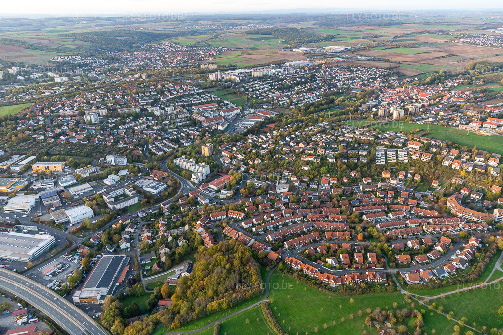 Luftbild: Ortsansicht im Ortsteil Lengfeld in Würzburg im Bundesland Bayern in Deutschland. Foto: IMG_119743.jpg vom 26.10.2019 durch Werner Riehm/FLY-FOTO.de