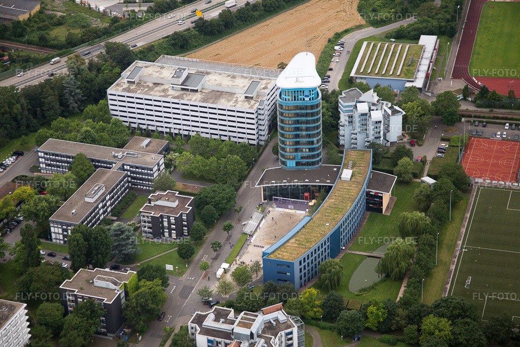 Luftbild: SRH Hochschule im Ortsteil Wieblingen in Heidelberg im Bundesland Baden-Württemberg in Deutschland. Foto: IMG_090801.jpg vom 04.07.2016 durch Werner Riehm/FLY-FOTO.de