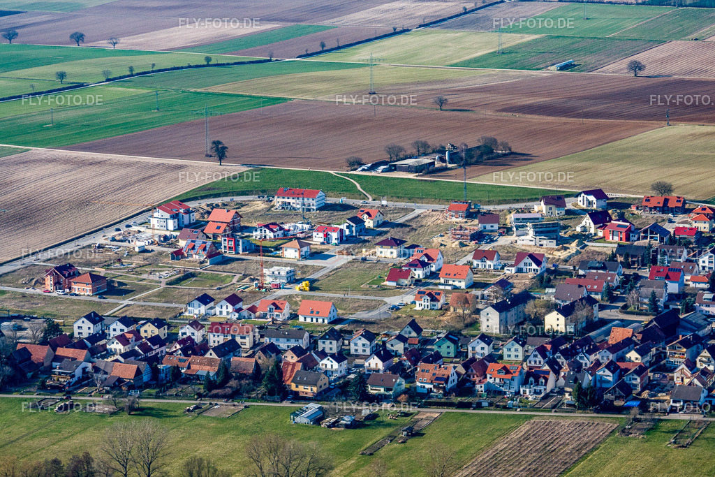 Neubaugebiet Am Höhenweg | Luftbild: Neubaugebiet Am Höhenweg in Kandel im Bundesland Rheinland-Pfalz in Deutschland. Foto: IMG_17387.jpg vom 21.03.2009 durch Werner Riehm/FLY-FOTO.de - Realisiert mit Pictrs.com
