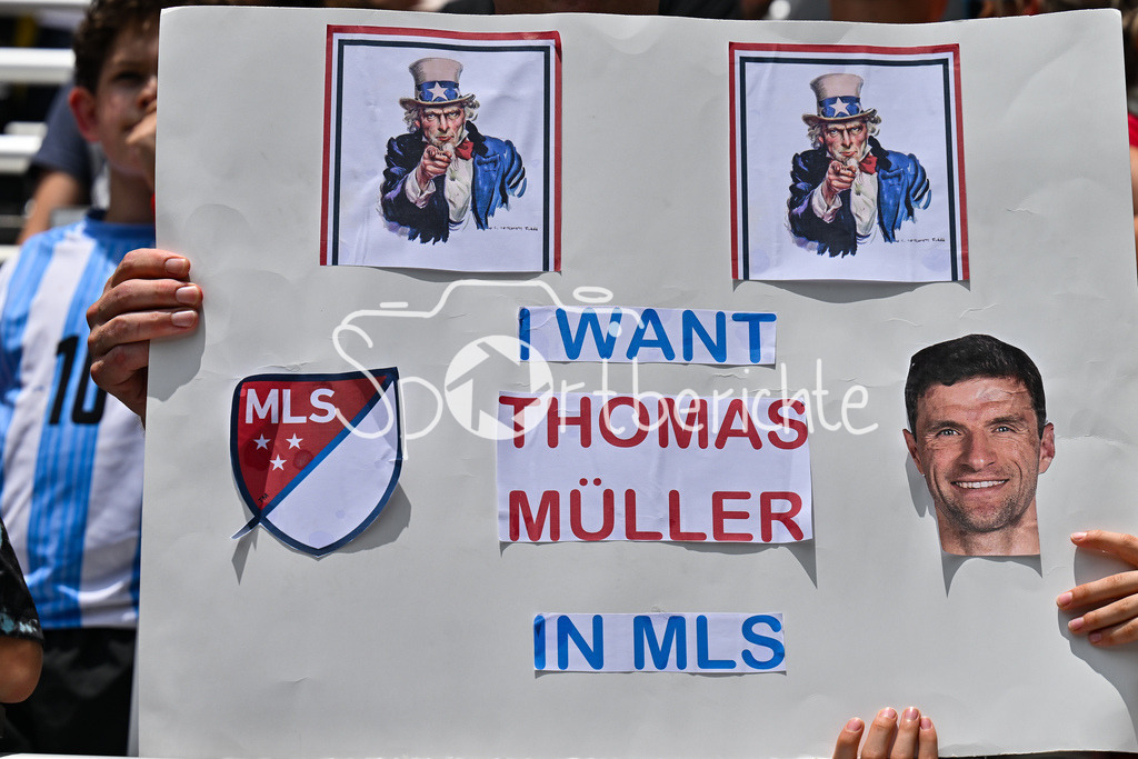 FC Bayern München - TQL Stadium | Die Amerikaner wollen Thomas MUELLER (FC Bayern Muenchen 25) in der MLS sehen / symbolbild / FIFA Club World Cup: FC Bayern Muenchen - Auchkland City FC, TQL Stadium am 15.06.2025 / BLD / ZDF / NOT FOR SALE IN USA