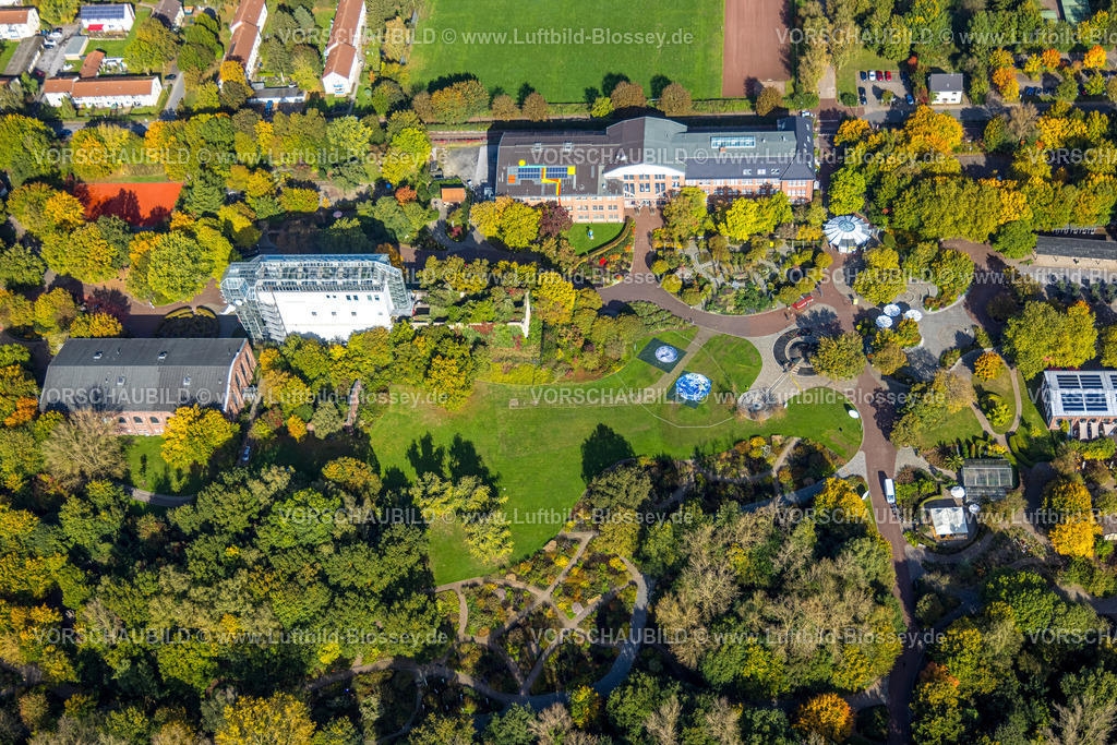 Hamm241008085 | Luftbild, Maximilianpark Maxipark Eingangsbereich und Glaselefant, Uentrop, Hamm, Ruhrgebiet, Nordrhein-Westfalen, Deutschland