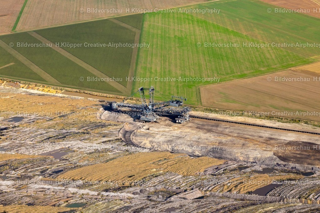 Luftbilder Inden-7134 | Luftbild Bagger- Förderbrücke im Braunkohle - Tagebau in Inden im Bundesland Nordrhein-Westfalen, Deutschland - Realisiert mit Pictrs.com