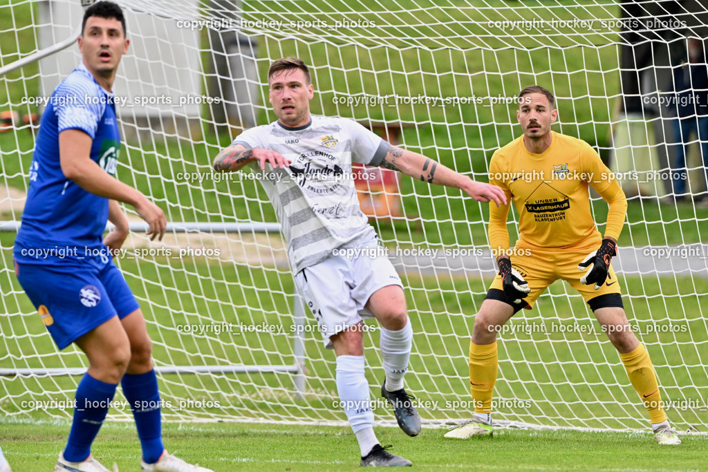 ASKÖ Köttmannsdorf vs. SV Dellach Gail | #11 Saso Kovacevic Dellach Gail, #7 Ziga Erzen ASKÖ Köttmannsdorf, #1 Werner Ambrosch ASKÖ Köttmannsdorf, ASKÖ Köttmannsdorf vs. SV Dellach Gail, ASKÖ Köttmannsdorf vs. SV Dellach Gail am 15.05.2024 in Köttmannsdorf (Sportplatz Köttmannsdorf), Austria, (Photo by Bernd Stefan)