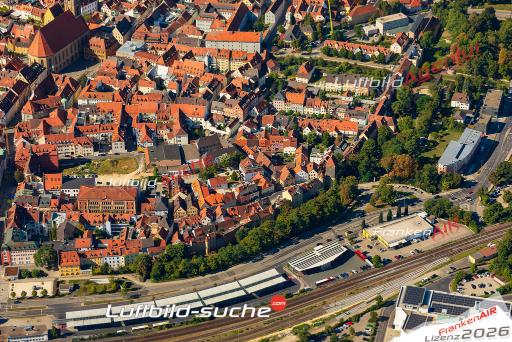 Luftaufnahme der Stadt Amberg - Die Luftaufnahme wurde 2025 vom UL-Flugzeug heraus erstellt ( keine Drohne ) - Hochauflösende Luftaufnahme - für professionelle Ausdrucke geeignet. Die Geschenkidee !Mit Lizenz und Bildrechte bestellbar