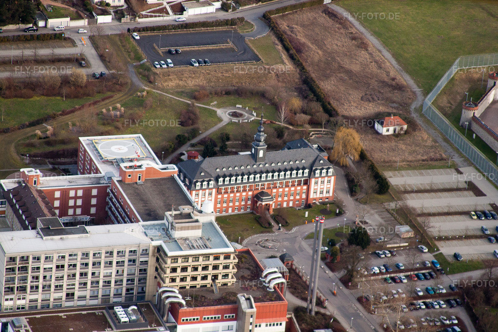 Luftbild: Bruchsal, Fürst Stirum Klinik in Bruchsal im Bundesland Baden-Württemberg in Deutschland. Foto: IMG_24683.jpg vom 27.02.2010 durch Werner Riehm/FLY-FOTO.de