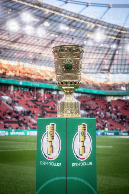 DFB Cup semifinal match Bayer 04 Leverkusen vs. FC Bayern Munich, 22.04.2026 | LEVERKUSEN, GERMANY - APRIL 22, 2026: The DFB Cup before the German DFB Cup semifinal match between Bayer 04 Leverkusen vs. FC Bayern Munich at BayArena on April 22, 2026 in Leverkusen, Germany. DFL REGULATIONS PROHIBIT ANY USE OF PHOTOGRAPHS AS IMAGE SEQUENCES AND/OR QUASI-VIDEO.