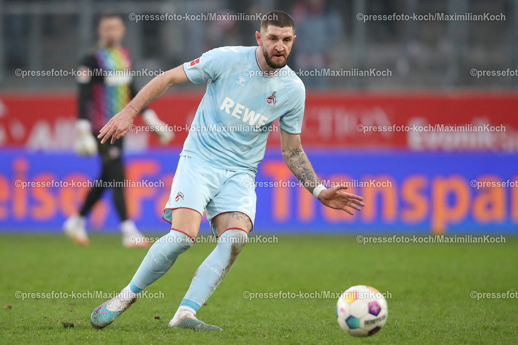 RWE06012402138 | 06.01.2024, Essen, Fußball, Herren, Stadion an der Hafenstraße, Testspiel, Rot-Weiss Essen – 1. FC Köln:  Julian Chabot (1.FC Köln). 
DFB regulations prohibit any use of photographs as image sequences and or quasi-video.