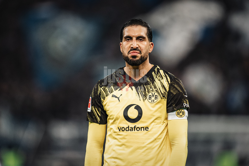 Fußball | Männer | Saison 2025/2026 | 1. Fußball-Bundesliga | 10. Spieltag | Hamburger SV vs. Borussia Dortmund | 08.11.2025 | Emre Can (#23, Borussia Dortmund) verzieht das Gesicht