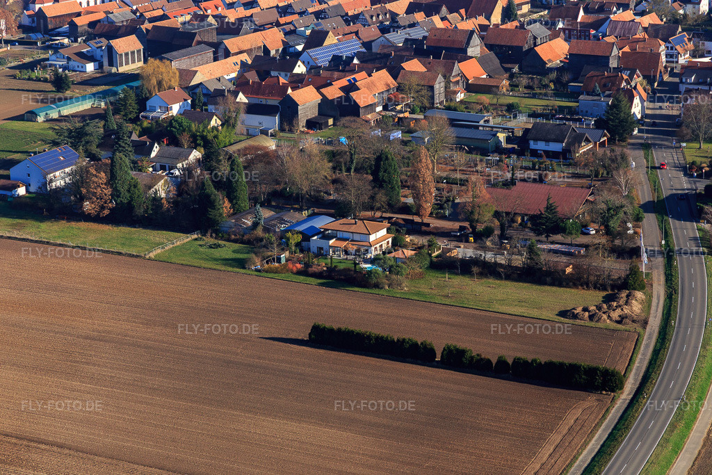 Luftbild: Baumschule Konrad im Ortsteil Hayna in Herxheim im Bundesland Rheinland-Pfalz in Deutschland. Foto: IMG_095882.jpg vom 03.12.2016 durch Werner Riehm/FLY-FOTO.deKonrad Gartenbaumschulen - Eine weitere WordPress-Website