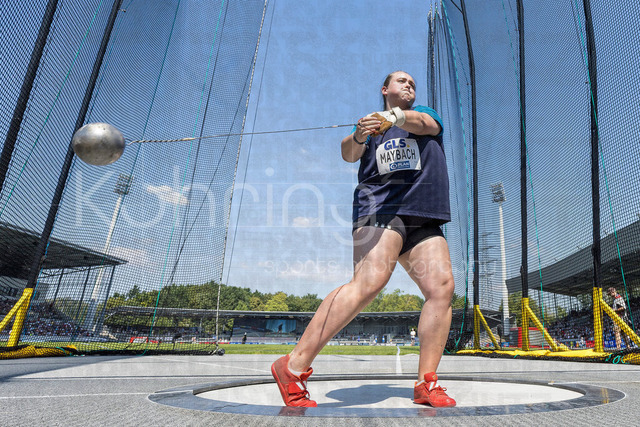 Deutsche Leichtathletik-Meisterschaften; Bochum-Wattenscheid, 25.07.2026 | Lara Katharina Maybach (Leichlinger Turnverein), Hammerwurf; Deutsche Leichtathletik-Meisterschaften am 25.07.2026 im Lorheide-Stadion, Bochum-Wattenscheid (Nordrhein-Westfalen).