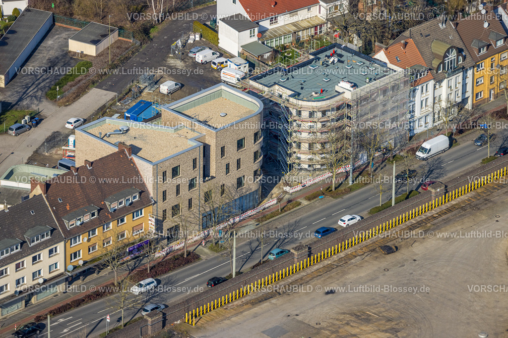 Hamm230215606 | Luftbild, Baustelle Stadtteilzentrum mit Neubau Wohnungen an der Wilhelmstraße, Mitte, Hamm, Ruhrgebiet, Nordrhein-Westfalen, Deutschland
