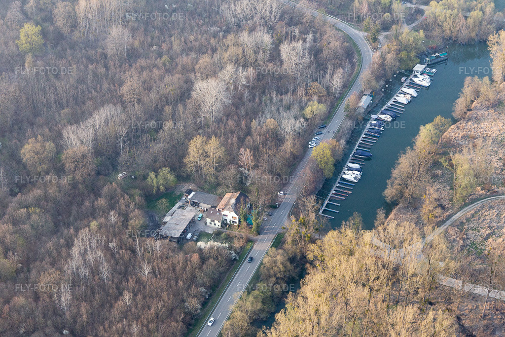 Luftbild: Rheinschänke in Leimersheim im Bundesland Rheinland-Pfalz in Deutschland. Foto: IMG_113248.jpg vom 23.03.2019 durch Werner Riehm/FLY-FOTO.de